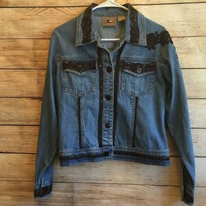 DON'T MESS WITH TEXAS EMBELLISHED JEAN JACKET